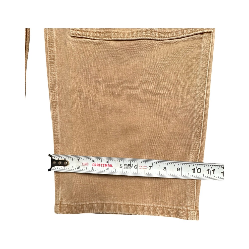 Carhartt Overalls Mens 44 Brown Double Knee Duck Canvas Distressed Western - Picture 7 of 10
